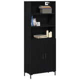 Highboard Black Oak 69.5 x 34 x 180 cm Engineered Wood 3333094