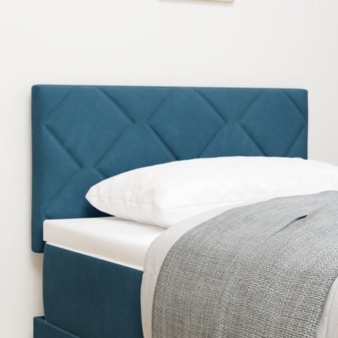 ZNTS LED Headboard Diamond Blocks Design Dark Blue 80 cm Velvet 3338185