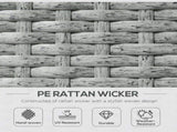5PC PE Rattan Sun Lounger, Outdoor Wicker 5-level Adjustable Recliner Sofa Bed with Storage Side T3398P315927