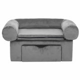 Dog Sofa with Drawer Grey 75x50x38 cm Plush 171076