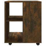 Rolling Cabinet Smoked Oak 60x53x72 cm Engineered Wood 815969