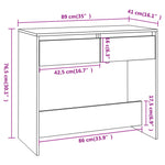 Console Table Sonoma Oak 89x41x76.5 cm Steel 809569