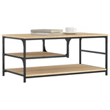 Coffee Table Sonoma Oak 90x49x40 cm Engineered Wood 835310