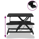 Adjustable Workstation 60x40x cm Steel and Engineered Wood 336397