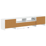 5 Piece LED TV Cabinet High Gloss White Engineered Wood 3417005