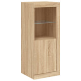 Sideboards with LED Lights 3 pcs Sonoma Oak Engineered Wood 3209102