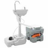 Camping Toilet Set 2 pcs Grey 50.5 x 33 x 103 cm 42001431