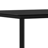 7 Piece Garden Dining Set Black Textilene and Steel 3187044