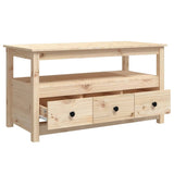 ZNTS Coffee Table 102x49x55 cm Solid Wood Pine 820931