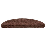 Stair Mats 20 pcs 56x17x3 cm Brown Half Round 3365840