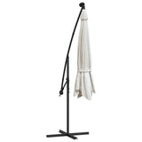 Cantilever Garden Parasol Sand Polyester fabric Large Tiltable 44523