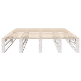 Bed Frame without Mattress White 140x190 cm Solid Wood Pine 850870