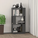 Book Cabinet/Room Divider Grey 51x25x101 cm Solid Wood Pine 814036