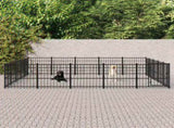 Outdoor Dog Kennel Steel 23.52 m 3124635