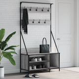 Clothes Rack with Shoe Storage Grey Sonoma 100x41x184 cm 837870