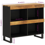 Side Cabinet 85x33x75 cm Solid Wood Mango 352900