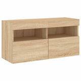 5 Piece TV Wall Units with LED Sonoma Oak Engineered Wood 3216720