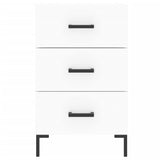 Bedside Cabinet White 40x40x66 cm Engineered Wood 827660