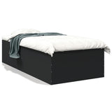 Bed Frame without Mattress Black 75x190 cm Small Single 3280980