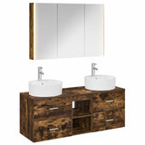 Bathroom Furniture Set 4 pcs Smoked Oak 3406907
