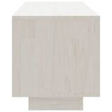 TV Cabinet White 110x30x33.5 cm Solid Pinewood 809889