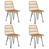 5 Piece Garden Dining Set Poly Rattan 3157890