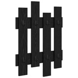 Wall-Mounted Coat Rack Black Oak 60 x 3 x 82 cm Engineered wood 874476