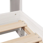 Bed Frame without Mattress White 90x200 cm Solid Wood Pine 3323699