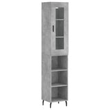 Highboard Concrete Grey 34,5x34x180 cm Engineered Wood 3199381