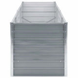Garden Raised Bed Galvanised Steel 240x80x77 cm Grey 44840