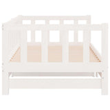 Day Bed with Trundle without Mattress White 90x200 cm Solid Wood 836157