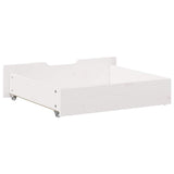 Under-Bed Drawers 2 pcs White 75x55x17 cm Solid Wood Pine 850933