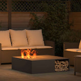 Fire Pit Black 100 x 100 x 30 cm Steel 859000