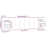Bed Headboard with Cabinets Concrete Grey Engineered Wood 3115767