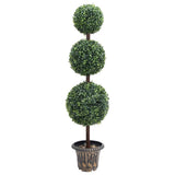 Artificial Boxwood Plant with Pot Ball Shaped Green 118 cm 336511
