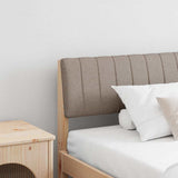 Upholstered Headboard Taupe 200 cm Solid Pine Wood 879212