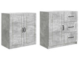 Cabinet Set 2 pcs Concrete Grey Engineered Wood 3416982