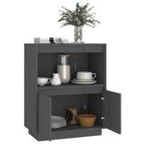 Sideboard Grey 60x34x75 cm Solid Wood Pine 813522