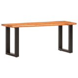 Live Edge Bench 110 cm Solid Acacia Wood and Steel 286456