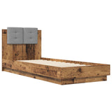 Bed Frame with Headboard Old Wood 80 x 200 cm Engineered Wood 3429576