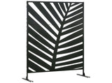 Decorative Privacy Screen with Stand, 6.5FT Freestanding Metal Outdoor Divider, Decorative Privacy T3398P324051