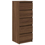Sideboard with Drawers Brown Oak 37.5x35x99 cm Engineered Wood 861766