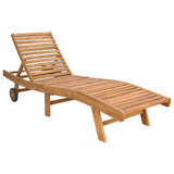 Sun Lounger Brown and Taupe Polyester 42032685