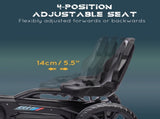 Kids Pedal Go Kart, with Adjustable Seat, EVA Wheels, Seat, Handbrake - Black T3398P348367
