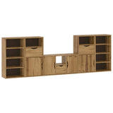 5 Piece TV Units with Storage ODDA Solid Wood Pine 3365378