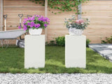 Plant Stand 2 pcs White 24 x 24 x 55 cm Steel 865814