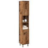 Bathroom Cabinet Old Wood 30x30x179 cm Engineered Wood 856140