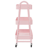 Storage Trolley 3-Tier Pink 42x41.5x77 cm Steel 4012383