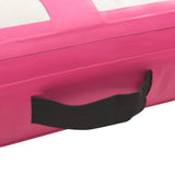Inflatable Gymnastics Mat with Pump 800x100x15 cm PVC Pink 92673