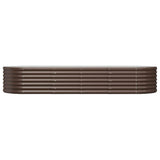Garden Raised Bed Galvanised Steel 224x80x36 cm Brown 318920
